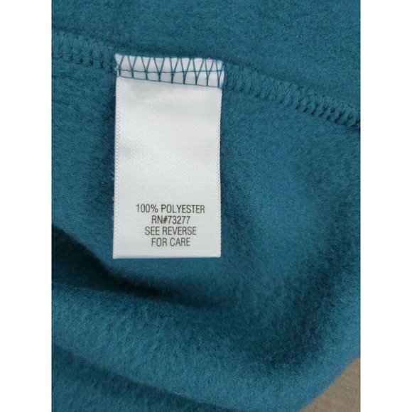 Croft & Barrow Small Green Extra Soft Artic Fleece 1/4 Zip Sweater With 2 Pocket - Picture 10 of 11